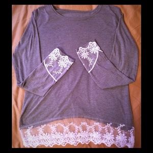 Loose fit lace dress top